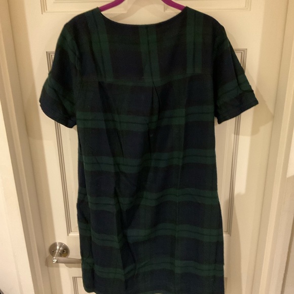 Madewell Dark Plaid Zip Dress - Picture 6 of 6